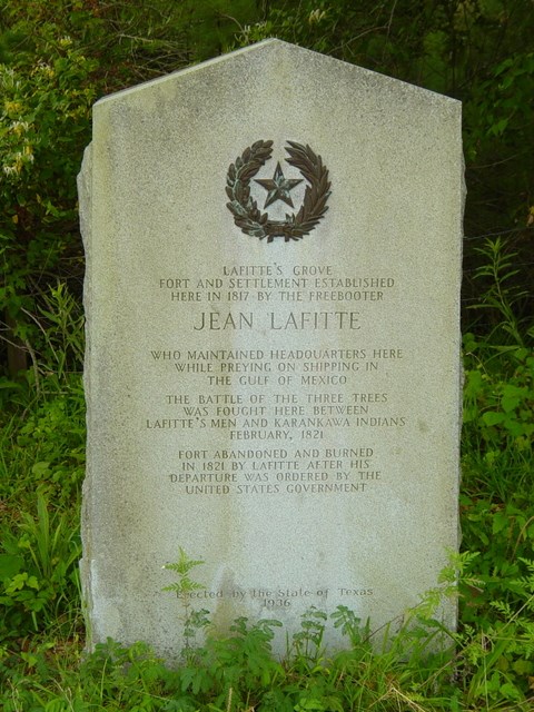 Jean Lafitte's Grove Texas State Historical Marker